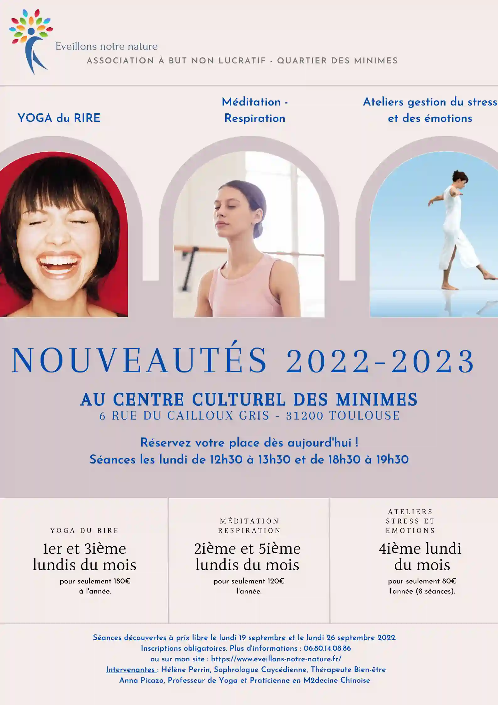 Ateliers Gestion du Stress et des émotions : trois ateliers à partir de septembre 2022 !